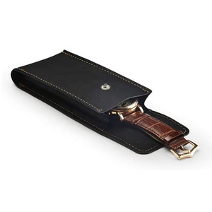 <span class=keywords><strong>Noir</strong></span> Hommes De Luxe De Voyage De Stockage Bijoux Cadeau Montre Intelligente Réparation Pu <span class=keywords><strong>Pochette</strong></span> En Cuir Sac Avec Bouton - Product Image 1