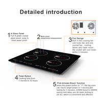 Table de cuisson à induction intégrée 4 brûleurs 6800W 240V