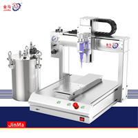 Machine de distribution de colle à double station contrôlée par PLC 4 axes de haute précision avec moteur à roulement et pompe à engrenages - Garantie 1 an