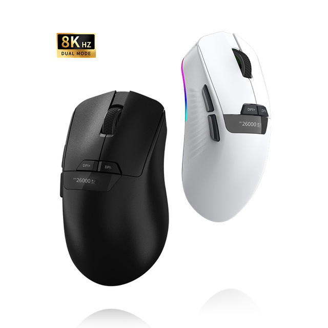Programmable Rechargeable Wireless Mouse Gaming Ultra Light Gaming Accessories 2.4G BT Wired Gaming Mouse With OLED Screen