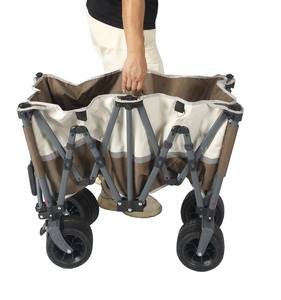 Hitree 4 Rodas Amigos Carrinho De Compras De Piquenique <span class=keywords><strong>Beach</strong></span> Wagon Acampamento Ao Ar Livre Praia Wagon Carrinho Dobrável Portátil Pequeno - Product Image 3