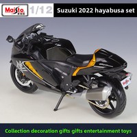 Maisto 1:12 2022 Suzuki Hayabusa Moto en métal moulée sous pression avec support de présentation pour collectionneurs, cadeau, vente en gros