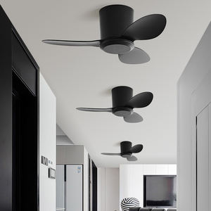 高级25英寸电动酒店使用3叶片ABS吊扇遥控现代设计超静音BLDC电机 - Product Image 1