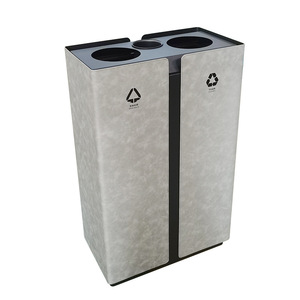 Custom-made iron painted stainless steel-clad outdoor courtyard scenic area trash cans park residential area municipal waste - Product Image 2