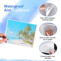 Supports de billets pour boutique Protecteur de feuilles murales transparentes Pochette d'affichage auto-adhésive en PVC pour cartes index scolaires Étiquettes Bac de rangement