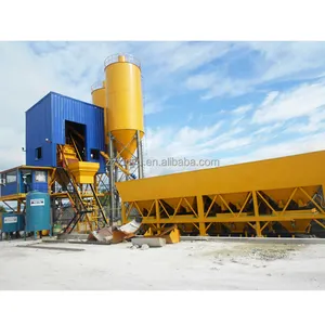 Good quality full automatic control system 35cbm concrete batching plant for sale