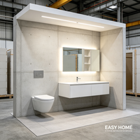 Salle de bain préfabriquée économique, salle de bain modulaire complète pour complexe d'appartements