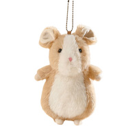 Porte-clés en peluche souris mignonne et adorable, poupée souris blanche, porte-clés de sac pour enfants, poupée en tissu