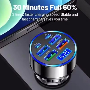 Universal Car Wireless Charger 6 Device Charging Station Fast Charging Pad Dashboard Phone <b>Power</b> Bank <b>Hub</b> - Product Image 3