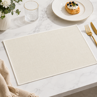 Sets de table carrés vierges en coton et lin pour sublimation, pour table à manger et mariage