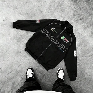 Chaqueta Bomber <span class=keywords><strong>de</strong></span> Diseño, Chaqueta <span class=keywords><strong>de</strong></span> Carreras <span class=keywords><strong>de</strong></span> Estilo Urbano <span class=keywords><strong>con</strong></span> Estampado para Hombre, Fabricante <span class=keywords><strong>de</strong></span> Ropa Urbana OEM y ODM, Rainbow Spray - Product Image 1
