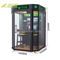 ACS Wholesale Jukebox électronique à monnayeur, Cabine de karaoké, Machine KTV mobile en métal, Distributeurs automatiques