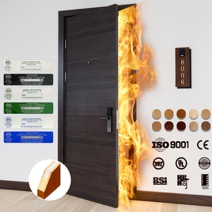 Puerta Cortafuego de Madera Sólida con Certificación U-L/BS-EN/AS, Suministro de Fábrica BASEN, Puerta Contra Incendios para Hoteles y Centros Comerciales - Product Image 2