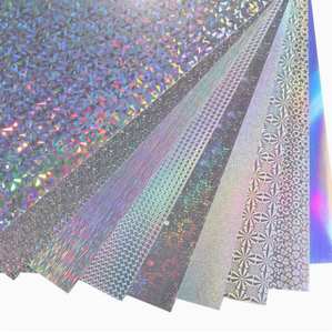 Papier artisanal best-seller : papier doré et argenté, papier miroir en aluminium, papier laser vibrant à effet colonne lumineuse inclinée - Product Image 2
