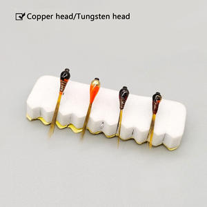 Tête de perle en laiton époxy perdigon nymphes sans barbe mouche faisan queue naufrage rapide Euro <span class=keywords><strong>nymphe</strong></span> mouche <span class=keywords><strong>truite</strong></span> WY200 leurres de pêche appâts - Product Image 5