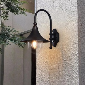 <b>Outdoor</b> Solar-Powered Wall Mount Aluminum Alloy LED Lamp 3500K Warm White Tempered Glass Diffuser Waterproof Garden <b>Light</b> - Product Image 5