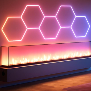 Luz <span class=keywords><strong>LED</strong></span> hexagonal RGB personalizada para Club, taller, gimnasio, tienda, bar, luces de nido de abeja RGB - Product Image 4