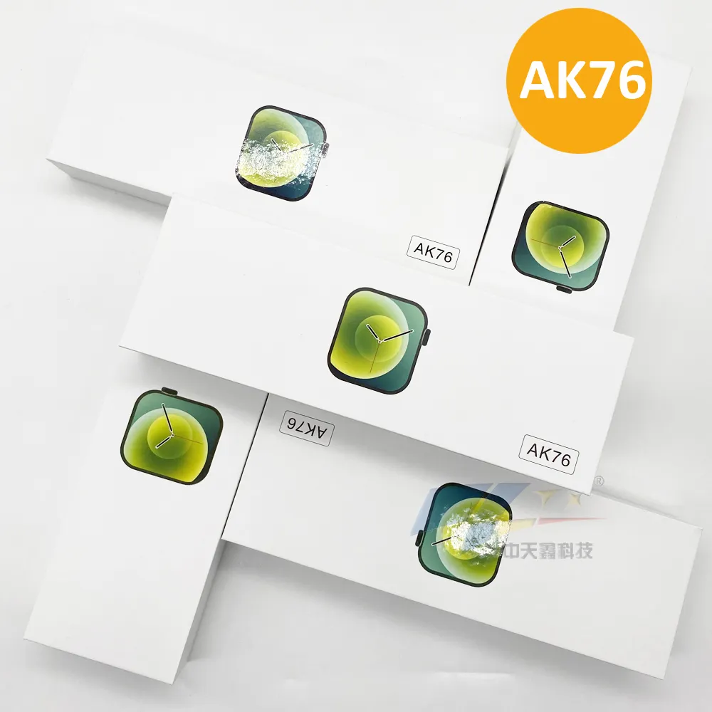 Ak76 ساعة ذكية سلسلة 6 1.75 بوصة IPS كامل شاشة تعمل باللمس BT دعوة ميزات لعبة المغناطيسي شحن دعم ديناميكية 3D عرض