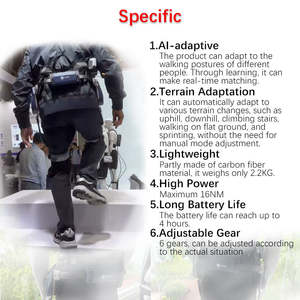 Traje de Potencia Eléctrico de Fibra de Carbono, Robot Exoesqueleto Ligero con IA para Senderismo, Caminata y Escalada como Asistencia en Montaña - Product Image 3