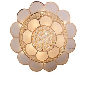 Grand luminaire de plafond en cristal, <span class=keywords><strong>design</strong></span> en forme de fleur, luminaire de plafond en cristal doré de luxe à LED pour salon, bureau à domicile - Product Image 6