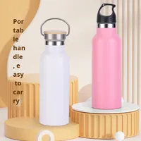 Botol Termos Air Stainless Steel dengan Logo Kustom, Isolasi Vakum, 350ml/500ml/750ml/1000ml, Pegangan Anti Jatuh, Tahan Panas 6-12 Jam
