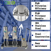 2 Ensembles de Filtres à Eau en Acier Inoxydable 304/316 à 5 Cartouches avec Chariot, Système de Filtration de Qualité Alimentaire pour Boissons et Traitement de l'Eau
