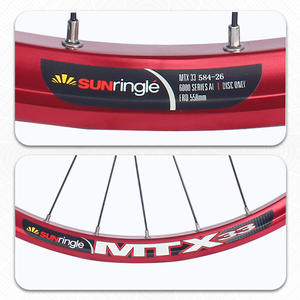 Jeu de roues de vélo Sunring MTX33 26 27,5 29 pouces 32H Frein à disque Acier Boîtier de roue haute résistance - Product Image 2
