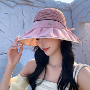 Phụ Nữ Của Tất Cả Các Mùa Thời Trang Xô Hat Lớn Chu vi Đầu Cung Tất Cả Các Trận Đấu Phong Cách Cho Mùa Xuân Mùa Hè Bên Bờ Biển Chống Nắng - Product Image 4