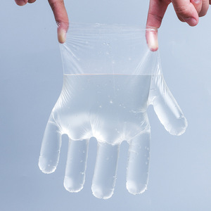 Gants jetables en PE, transparents et épais, pour barbecue, collations, usage domestique, gants en film plastique à tirer - Product Image 3