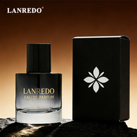 Bestseller - Flacon de parfum en verre personnalisable avec logo doré, dégradé noir, 30 ml, 50 ml, 100 ml, avec boîte en carton