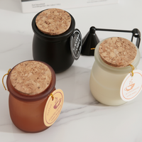 Bougies parfumées écologiques de luxe personnalisées faites à la main arôme de thé blanc naturel soulagement du stress liège en bois privé noël nouvel an