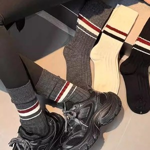 Women's Mid-Calf Slouch Socks Solid Color Polyester Thermo Sweat-Absorbing Regular Casual Style - Product Image 2