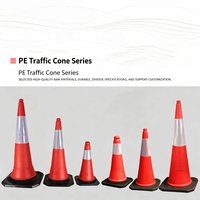 Cônes de signalisation routière en PVC, 70 cm, standard, en PE, haute intensité, réfléchissants prismatiques, protection IP68, durables, vente en gros d'usine
