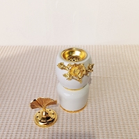 Brûleur d'encens arabe en céramique et métal blanc, design moderne et luxueux, portable, pour la maison, les fêtes et les mariages, décoration du Ramadan