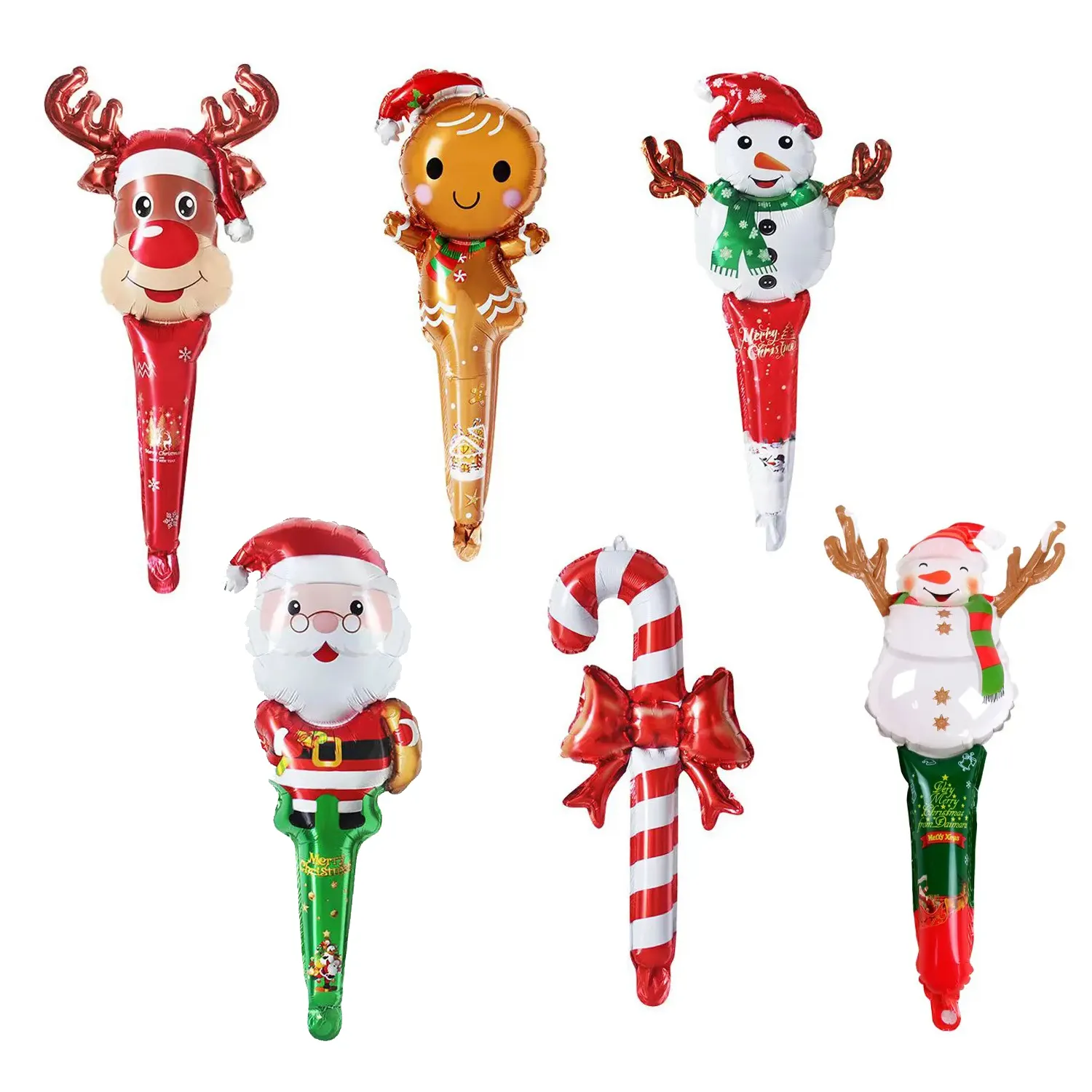 Snowman Santa Claus cầm tay dính lươi bóng bay cho Giáng sinh bên món quà trang trí trẻ em Đồ chơi