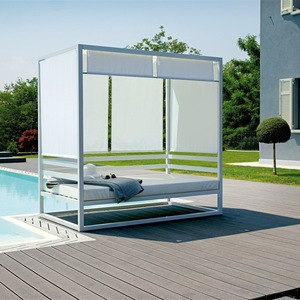 Chaise longue double en aluminium Royal Garden <span class=keywords><strong>pour</strong></span> patio extérieur, lit <span class=keywords><strong>de</strong></span> soleil <span class=keywords><strong>pour</strong></span> <span class=keywords><strong>piscine</strong></span> ou plage, mobilier d'hôtel en métal - Product Image 5