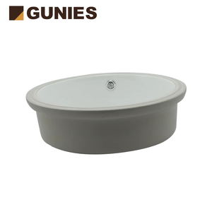 Lavabo da Incasso in Ceramica Avorio Gunies con Design Moderno, Facile da Pulire e Superficie Liscia - Product Image 6