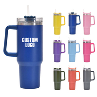 Gobelet de voyage réutilisable Sublimation 40 oz nouveau design gobelet isolé par poudre avec couvercle étanche Termos Coffee