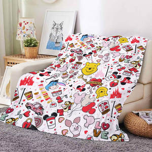 कारखाने थोक उच्च गुणवत्ता वाले वैलेंटाइन्स प्यारा बेबी कंबल क्रिसमस कार्टून कंबल प्यारा बिस्तर सोफे यात्रा कंबल - Product Image 4