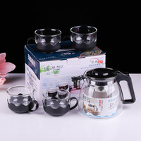 Théière en verre avec poignée en plastique résistante à la chaleur, 900 ml, cadeau promotionnel, avec infuseur en acier inoxydable