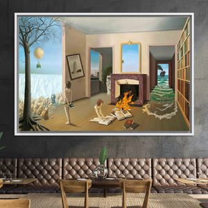 Modern Surreal <b>Canvas</b> <b>Wall</b> Decor - Flat Printed Artwork for Elegant Home,WHITE FRAMED <b>CANVAS</b> - Product Image 3