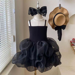 Abito estivo elegante personalizzato da fabbrica di abbigliamento per ragazze abiti da mamma Me con spalline sottili collo quadrato e Tutu al ginocchio - Product Image 6