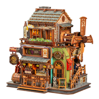 Kit de maison miniature en bois 3D à faire soi-même avec lumières LED, modèle architectural, jouet de construction pour adultes, OEM ODM