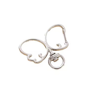 Pendentif porte-clés DIY de haute qualité, en alliage, avec fermoir mousqueton en forme de chauve-souris et nœud, rotatif, doré et argenté