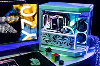 Boîtier d'ordinateur de jeu ATX en métal avec double compartiment panoramique en verre trempé, esthétique moderne améliorée pour Y70, câble riser PCIE 4.0