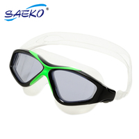 Masque de natation Saeko professionnel avec sangle réglable en silicone, vision large, anti-buée et protection UV, taille adulte, 5 couleurs