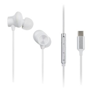 Auriculares con cable intrauditivos estéreo blancos USB tipo C con micrófono - Product Image 1