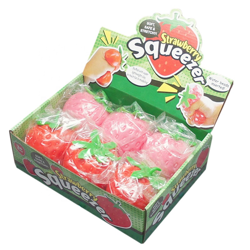 Мягкая резиновая Клубничная Шариковая игрушка, креативный подарок для стресса и тревоги