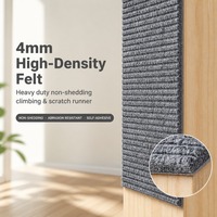 Tapis de griffoir pour chat 118 x 15,8 pouces, recouvrable, auto-adhésif, avec corde en jute pour poteau à griffer