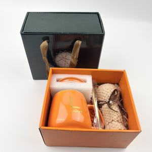 販促用セラミックコーヒーカップタオルベアースプーンギフトセットUV印刷費用対効果の高いギフトボックス誕生日クリスマス結婚式用 - Product Image 1